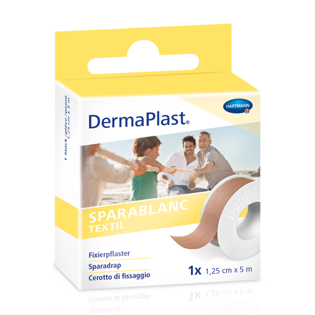 DermaPlast® Sparablanc Textil Fixierpflaster 5 m x 1.25 cm